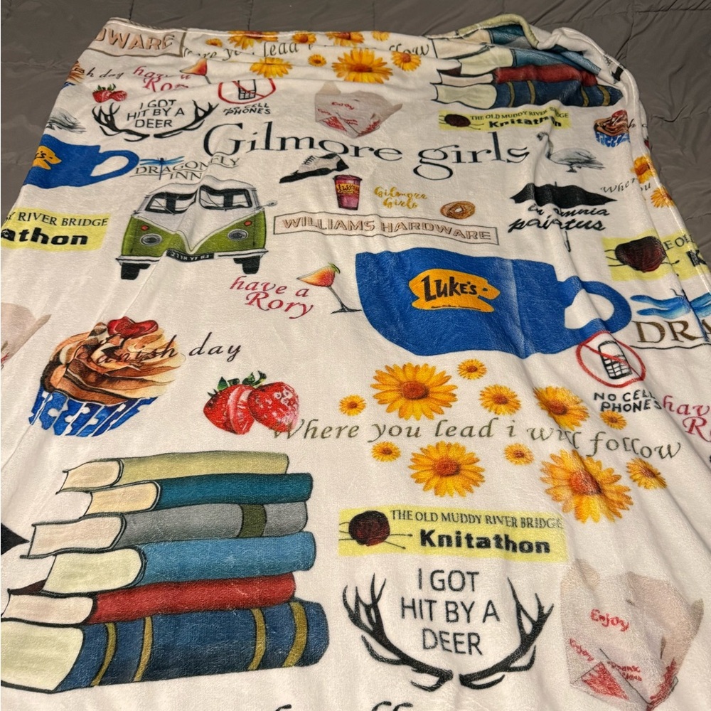 Gilmore Girls Themed Throw Blanket - Multicolor